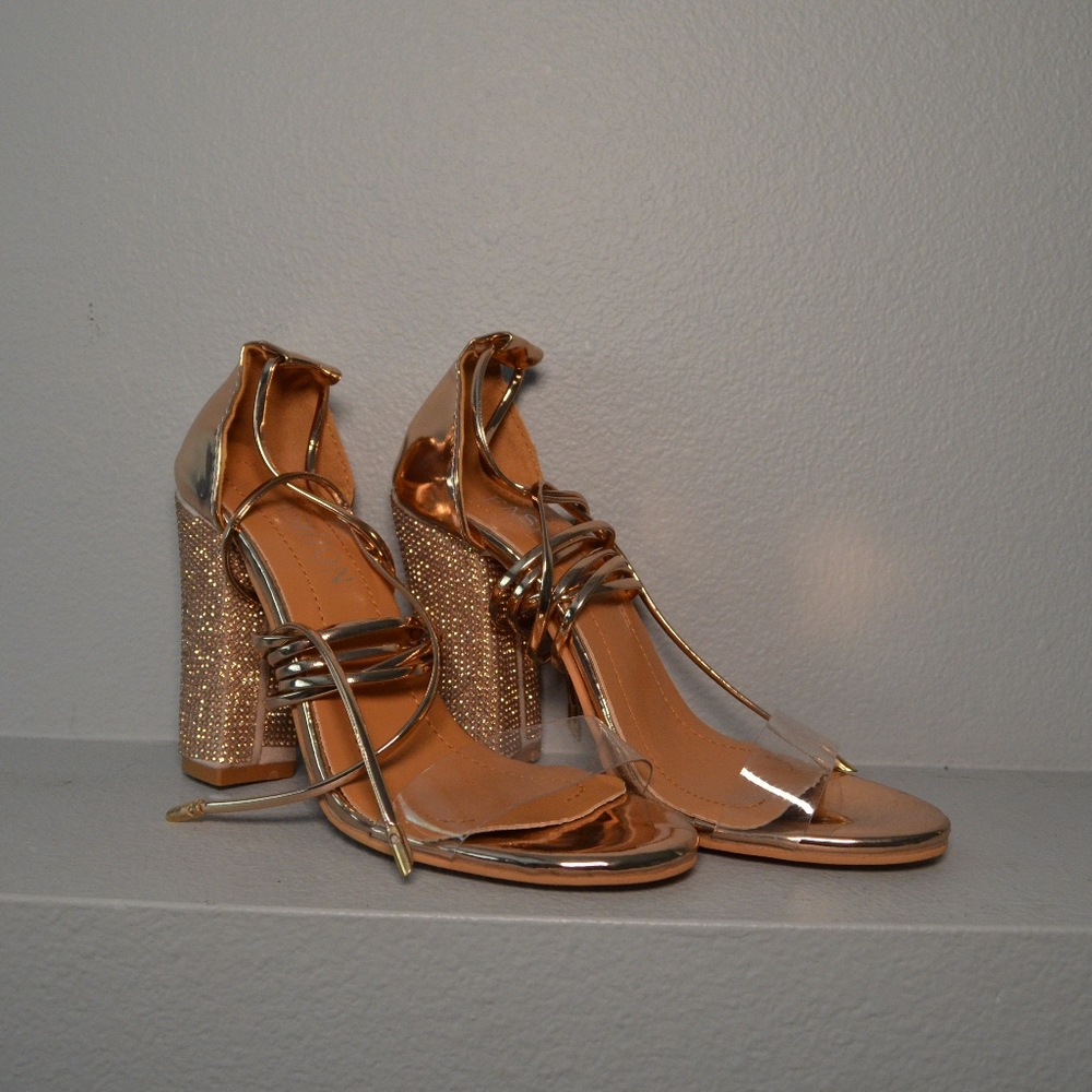 NEW gold sparkly heels
